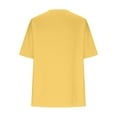 thumbnail image 7 of Fesfesfes T Shirts for Women's New Solid Loose Half Sleeve V-Neck Cotton Waist Short Sleeve V-Neck Tops Women Clothing 12(XXL), 7 of 7
