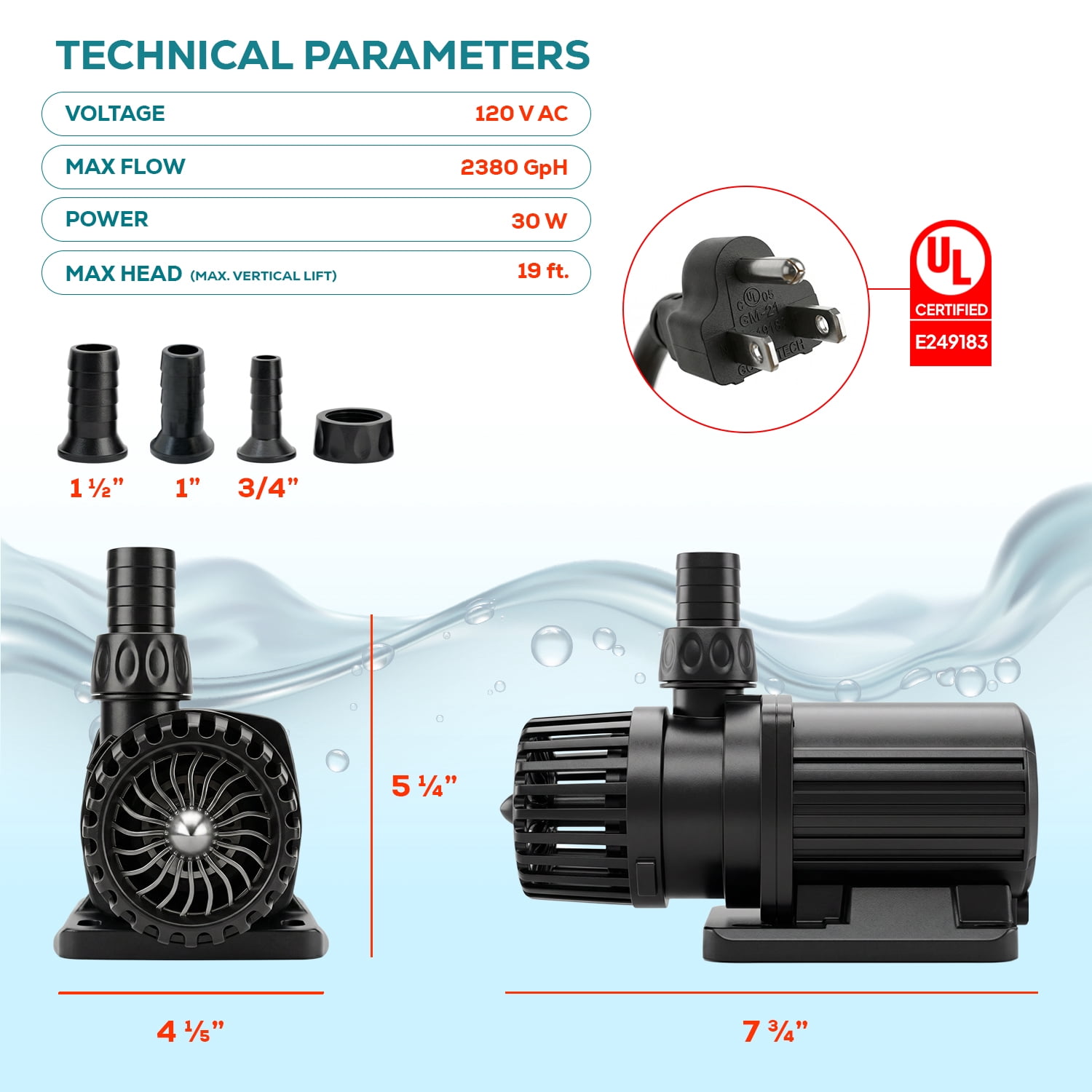 24v Dc Eco Marine Aquarium Wave Water Pump 2400 GPH