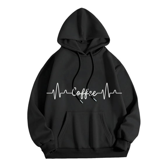 Women's Solid Loose Fit Hooded Sweatshirt Long Sleeves Pocket Shoulder Pullover