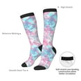 thumbnail image 4 of Naloa Tie Dye Thigh High Socks Extra Long Stretchy Sock Women Over Knee High Opaque Stocking Daily Wear, 4 of 6