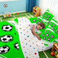 thumbnail image 4 of Manfei Football Sport Full Size Bedding Sets, Geometric Stripe Full Size Bed in a Bag, Vivid Green White, Polka Dots Reversible 7 Pieces, 4 of 6