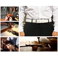 thumbnail image 3 of Men's Belt, Genuine Leather Dress Belts for Men - Classic & Fashion Design for Work Business and Casual (White, 36in), 3 of 5