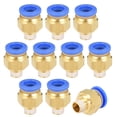 thumbnail image 1 of Unique Bargains 10 Pcs 1/8' G Male Straight Thread 8mm Push In Joint Pneumatic Connector Fitting Quick Fittings, 1 of 4