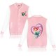thumbnail image 3 of Chaqueta de béisbol de La Sirenita para hombre y mujer, estilo hip hop, estilo Harajuku, ropa de calle, abrigos holgados para niños y niñas, para la universidad, 3 of 5