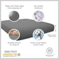 thumbnail image 3 of Threadmill Home Linen Cotton Queen Size Bed Sheet Set, Solid Sateen, Deep Pocket, 4 Pc, Dark Grey, 3 of 7