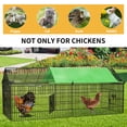 thumbnail image 4 of Dextrus 71-inch Metal Chicken Coop, Large Chicken Run Rabbit Pet Playpen with Waterproof Cover for Yard Backyard Farm, 4 of 6