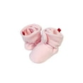 thumbnail image 2 of Wrapables® Fleece Baby Booties with Anti-Skid Bottoms, Pink, 12-18 M, 2 of 5