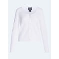 thumbnail image 5 of Scoop Women's Pointelle Knit Cardigan Sweater with Long Sleeves, Lightweight, Sizes XS-XXL, 5 of 5