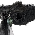 thumbnail image 6 of Jiibva Renaissance Pirate Hat with Lace Brim Steampunk Style Cap Halloween Party, 6 of 7