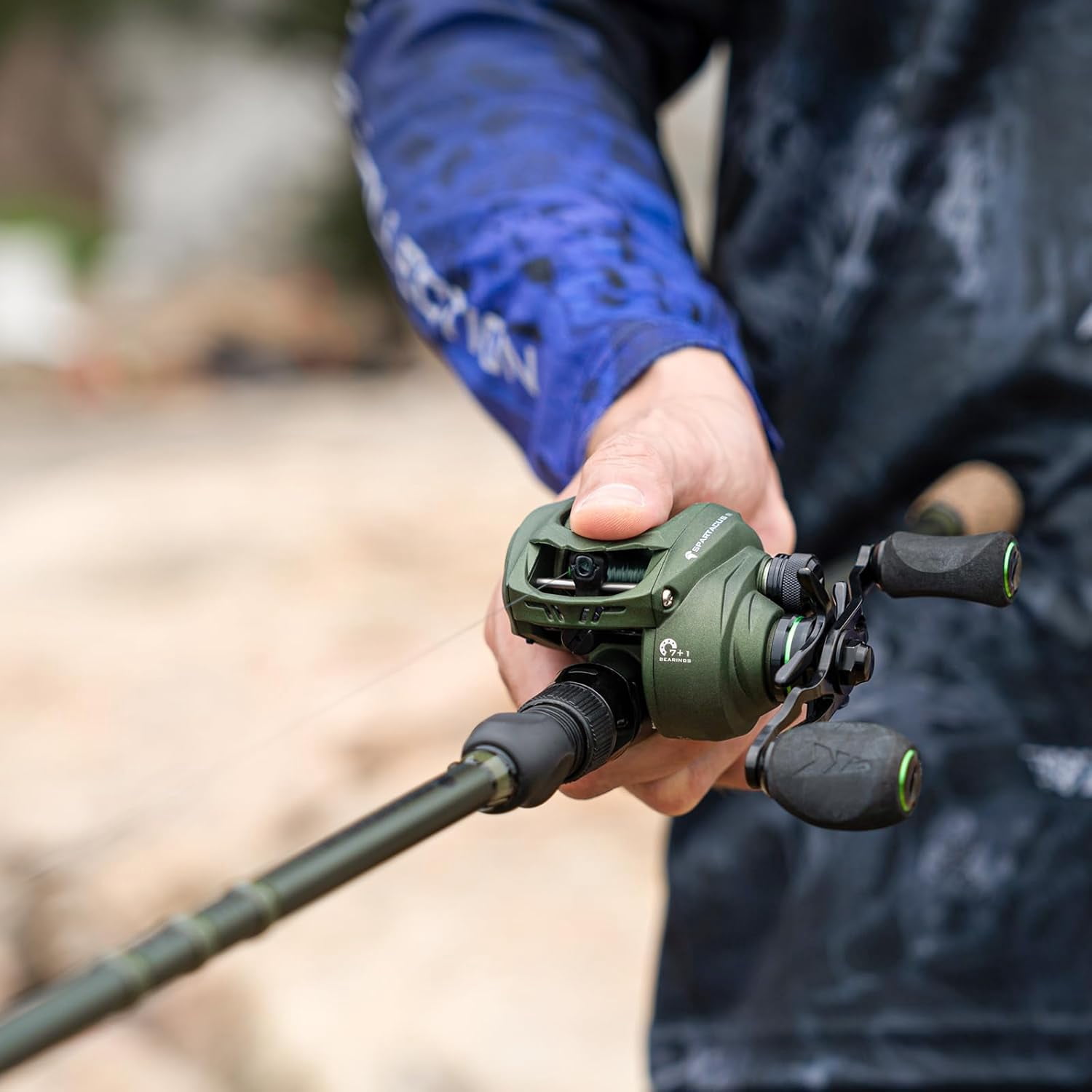KastKing Twin-Tip Baitcaster Fishing Rod and Reel Combo,Cast-6'8'' Mh- Left Handed, KastFlex IM6 Graphite Blanks, 2-Piece Rods with Extra Tip-Spartacus II