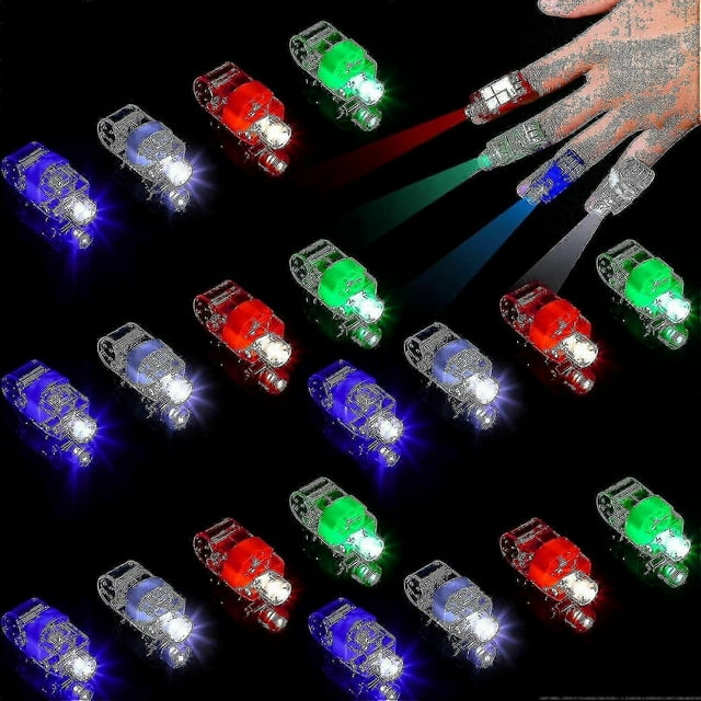 60 Pcs Finger Lights For Kids Led Finger Lights Finger Glow Sticks For Led Light Up Party Supplies Rave Laser Assorted Toys