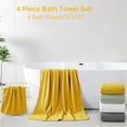 thumbnail image 5 of Beartech 8 Piece Microfiber Bath Towels Set - 2 Bath sheet, 2 Hand Towel, 4 Washcloths, Soft, Highly Absorbent, Quick Dry & Less Lint Shower towel for Bathroom, Hotel-Ginger, 5 of 9