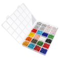 thumbnail image 3 of John Bead 280g 3mm Assorted Glass Beads & 4x7mm Assorted Plastic Beads, Colorful Round Alphabet Letter Bead for DIY Crafts Jewelry Making Bead Box, 3 of 4