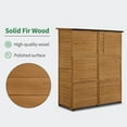 thumbnail image 5 of MCombo Outdoor Storage Shed with 3 Shelves, Outside Wooden Storage Cabinet with Waterproof Asphalt Roof, Tall Tool Shed with 1 Foldable Table for Yard, Garden, Patio, Lawn 1815, 5 of 8