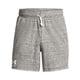 thumbnail image 4 of Pantalones cortos Under Armour Rival Terry de 6 pulgadas para hombre, color blanco ónix, 4 of 5