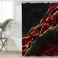 thumbnail image 4 of Black Gold Marble Shower Curtain Set ，Waterproof Fabric Shower Curtains Rose Red Luxury Modern Abstract Texture Shower Curtains for Bathroom,Bathroom Decor 54x"78", 4 of 6