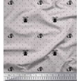 thumbnail image 1 of Soimoi Gray Moss Georgette Fabric Gift Box & Bell Dots Print Sewing Fabric Yard 42 Inch Wide, 1 of 3