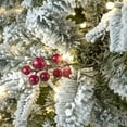 thumbnail image 3 of Haute Decor 7 Foot Lexington Fir Slim Flocked Prelit Christmas Tree w/ Red Berries, 3 of 4
