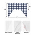 thumbnail image 6 of Farm Blue Plaid Swag Valance for Windows 56'' x 36'', Light Filtering Kitchen Curtains Valances for Bathroom/Living Room/Bedroom/Café, Rod Pocket Curtain Panel, 6 of 6