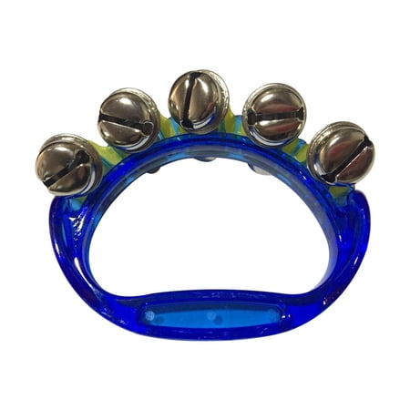 Mini Percussion Tambourines Handheld Percussion Drum Hand Tambourine Bells for Kindergarten Kids Teenagers Adults Party Supplies Blue