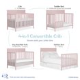 thumbnail image 5 of Fisher-Price Meadowbrook 4-in-1 Convertible Baby Crib by Dream On Me, Pink, 5 of 10