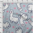 thumbnail image 3 of oneOone Cotton Poplin Grayish Blue Fabric Sheep Nursery Decor Quilting Supplies Print Sewing Fabric By The Yard 42 Inch Wide, 3 of 6