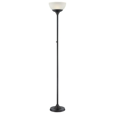Lite Source Glass Polished Floor Lamp - Lite Source Ward Torchiere Floor Lamp