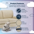 thumbnail image 4 of Serta Copenhagen 61" Rolled Arm Sofa, Easy Care Polyester, Loveseat or Couch for Small Spaces, Beige, 4 of 16