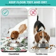 thumbnail image 4 of Floral Dog Food Mat – Absorbent Botanical Feeding Mat, Non-Slip Water Bowl Mat, Easy to Clean, 17x30in Pet Feeding Rug, 4 of 7