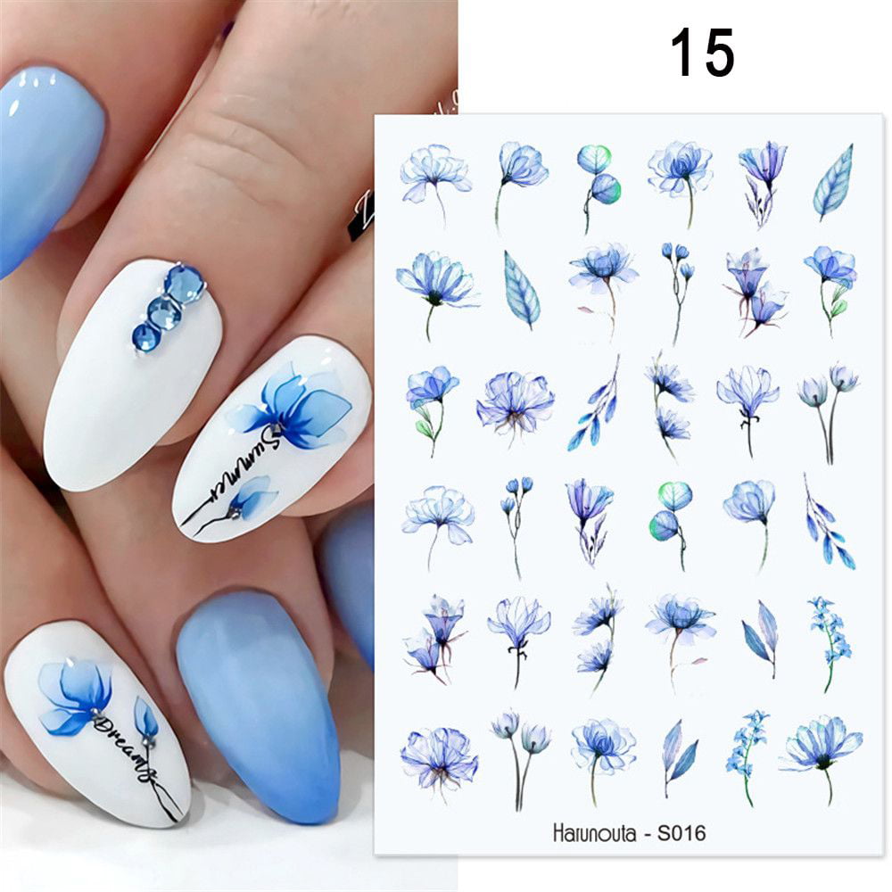 Manicure Nail Art Cartoon Avatar 3D Decals Plant Color Letter Nail Art  Stickers 15 