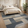 thumbnail image 3 of ODIKA 8'x10' Washable Area Rug Non-Slip Chair-Friendly Mat Colorblock With Modern Striped Geometry And Bold Accents Abstract Flowing for Dining Room, Large Office, Lounge, 3 of 7