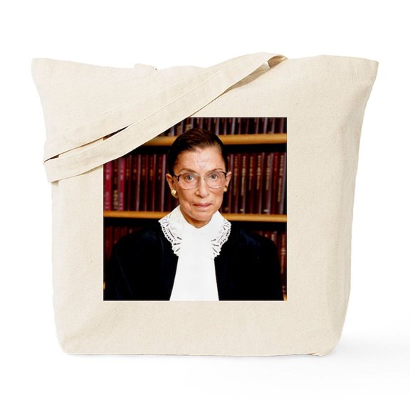 CafePress - ART Coaster Ruth Bader Ginsburg Tote Bag - Unisex Canvas Tote Bag, Beige, 1-Piece