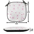 thumbnail image 5 of Cartoon Chair Seating Cushion Set of 12, Pattern with Flowers Simple Classic Art Springtime Garden Cheerful, Seat Pads for Office with Anti-slip Backing, 16"x16", Magenta Fuchsia White, by Ambesonne, 5 of 7
