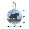 thumbnail image 6 of Black Panther Leopard Jaguar Forest Round Luggage ID Tag Card Suitcase Carry-On, 6 of 7