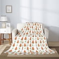thumbnail image 2 of Rateoe Cute Carrot Print Pattern Flannel Throw Blanket, Ultra-soft Blanket for Bed, Couch, Car, Hypoallergenic Anti-pilling blanket-60"x50"(Vertical), 2 of 6