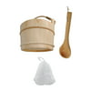 6Liter Wooden Bucket with Ladle and Accessory Handcrafted