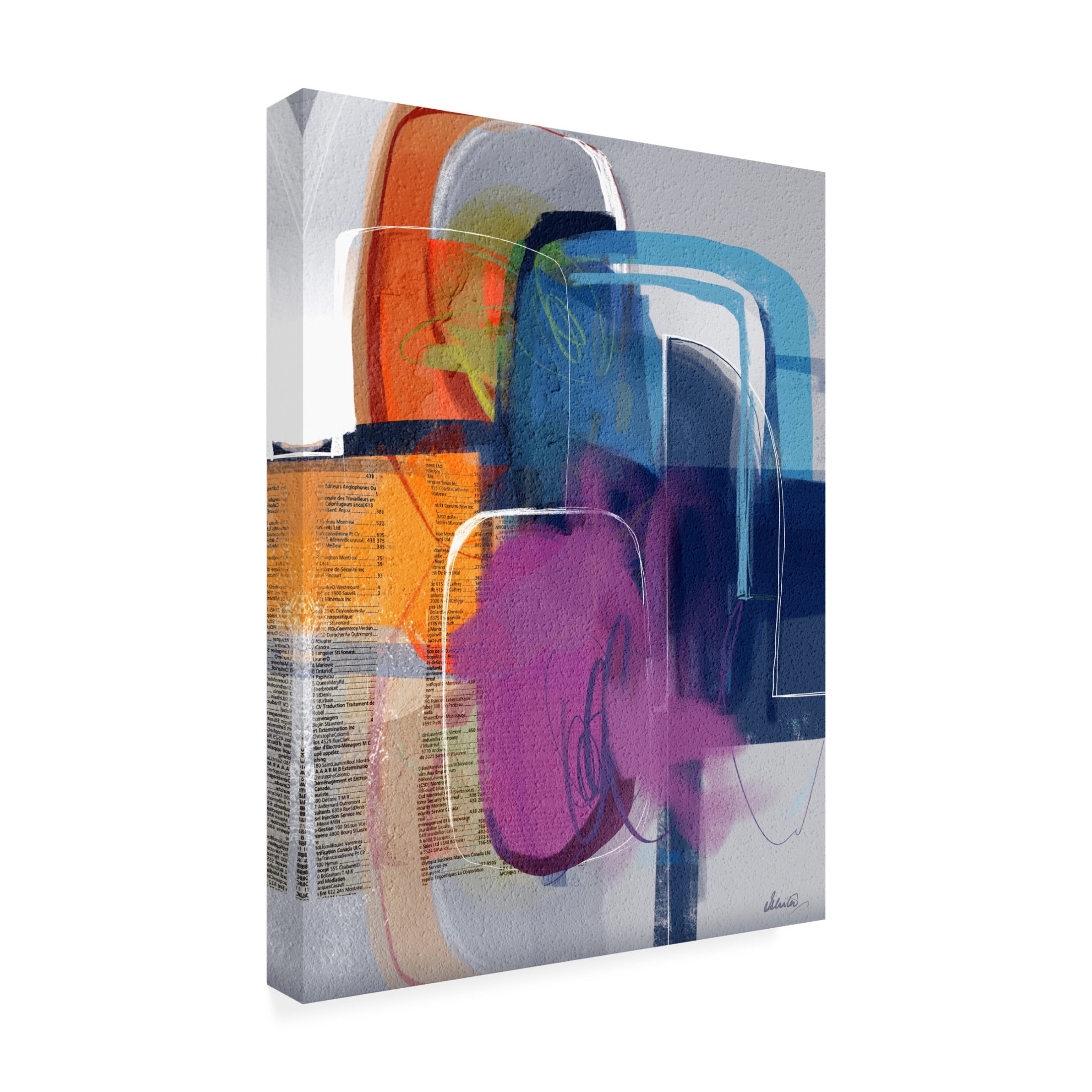 Canvas Wall Art - Ishita Banerjee 'Terrain' Wall Art for Living Room, Bedroom, or Office Décor by Trademark Fine Art - 24 x 32 Inches
