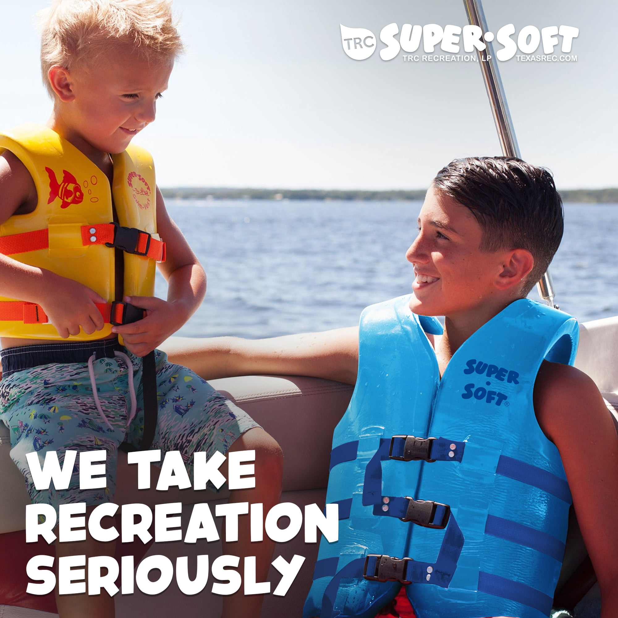 Open Box TRC Recreation Super Soft XXL Life Jacket Vinyl Coated Foam Swim Vest