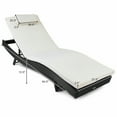 thumbnail image 2 of Gymax Coussin de Chaise Longue de Patio pour Piscine Extérieure Réglable Toutes Saisons, 2 of 6
