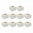 thumbnail image 2 of CCOCC Cookie Boxes With Window [10 Pack] - Extra Thick&Oil Resistant - White/Brown Bakery Boxes for Dozen Cookies,Treats,Dessert&Pastries, 2 of 7