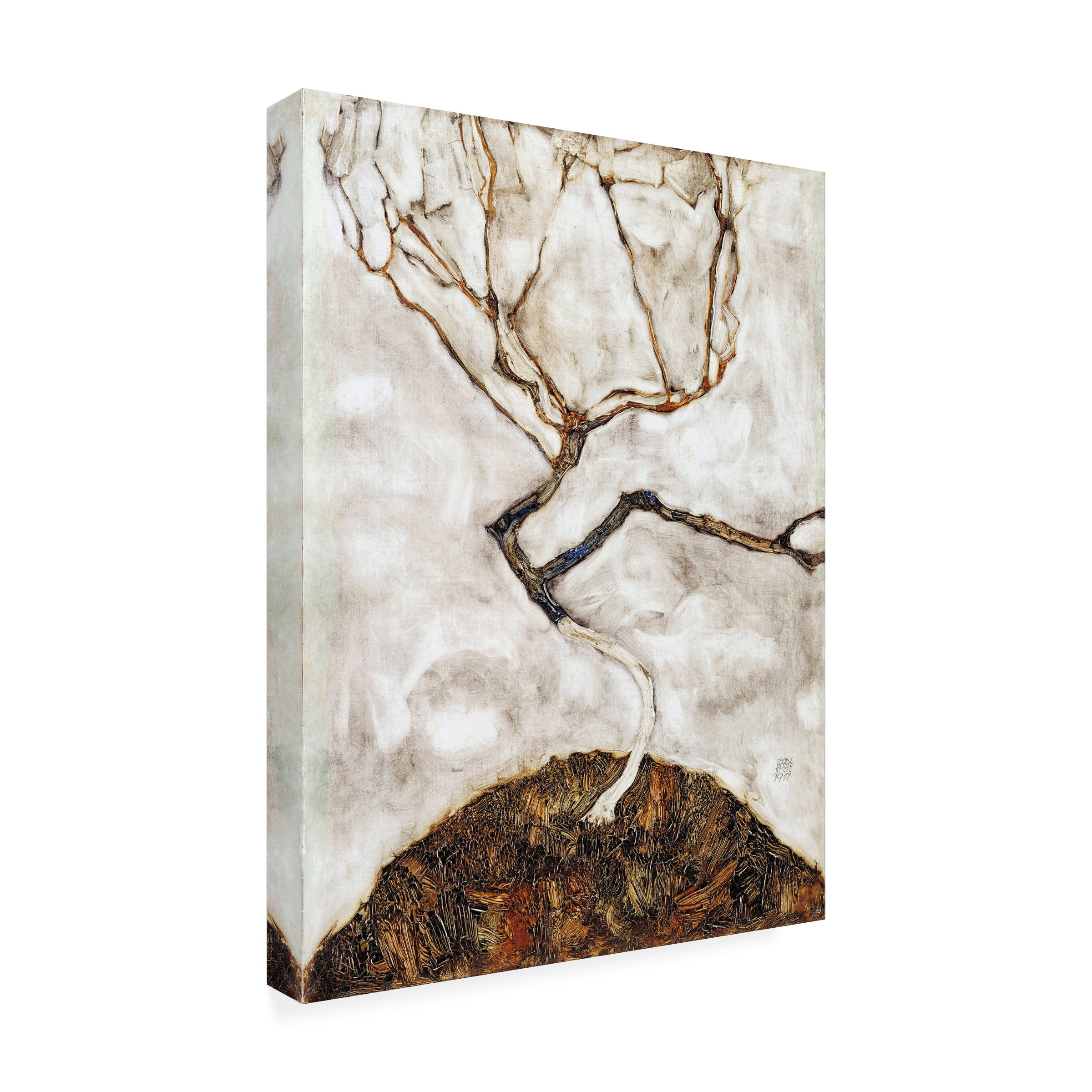 Egon Schiele 'Small Tree In Late Autumn' Canvas Art
