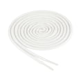 thumbnail image 1 of JUNWELL 2 Paires de Lacets Ovales Demi-Ronds pour Chaussures de Course Blanc 140cm/55.11”, 1 of 4