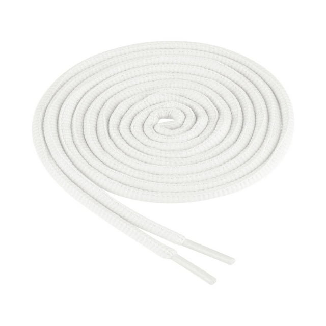 JUNWELL 2 Paires de Lacets Ovales Demi-Ronds pour Chaussures de Course Blanc 140cm/55.11”