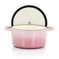 thumbnail image 2 of Crock-Pot Artisan 2 Piece 3 Quarts Enamled Cast Iron Dutch Oven in Blush Pink, 2 of 2