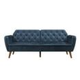 thumbnail image 6 of Novogratz Tallulah 83" Memory Foam Futon Sofa Bed, Blue Velvet, 6 of 20