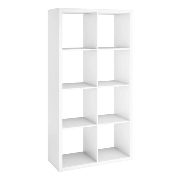 Open Box ClosetMaid 4583 Bookcase Open Back 8-Cube Storage Organizer, White