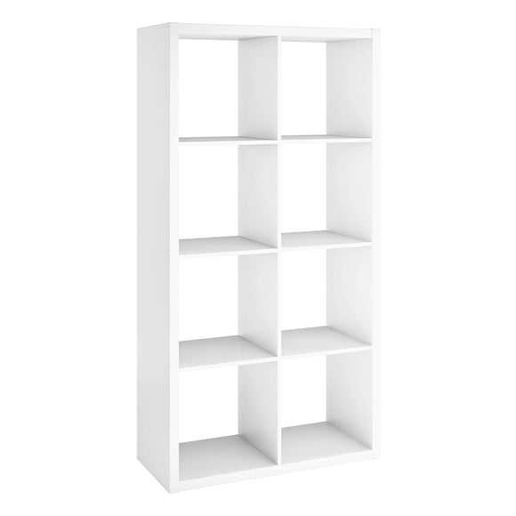 ClosetMaid 4583 Decorative Bookcase Open Back 8-Cube Storage Organizer, White