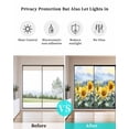 thumbnail image 4 of Window Privacy Film Sunflowers Mountain Stained Glass Window Film Decorative Sun Block Window Cover Summer Botanical Floral Nature Window Clings Static Adhesive Sticker for Bathroom 19.6"x39.3", 4 of 7