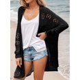 thumbnail image 5 of SANOPY Womens Light Open Front Knit Sheer Cardigans Summer Boho Lightweight Long Sleeve Kimono Long Sweater, 5 of 6