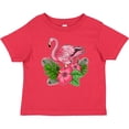 thumbnail image 3 of Inktastic Flamingo with Tropical Flowers Boys or Girls Baby T-Shirt, 3 of 5